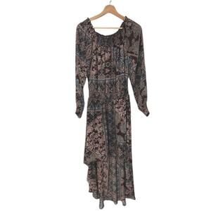 Fire Los Angeles Off Shoulder Long Sleeve High/Low Shift Dress Size M